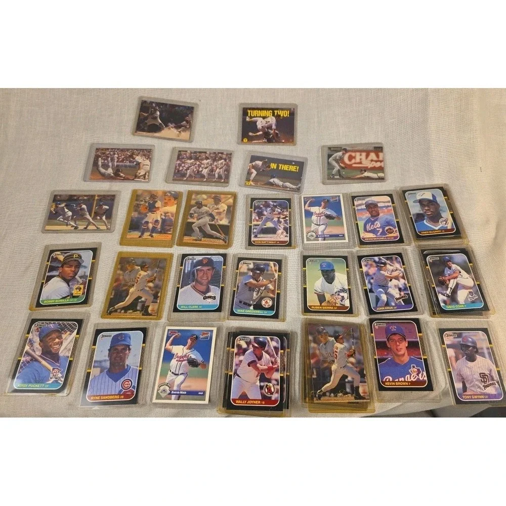 Donruss And Flair Baseball Cards In Penny Sleeve Top Loaders. Very Good...